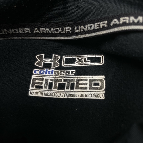 Men’s Under Armour Cold Gear Long Sleeve Compression Shirt Size XL Black - Picture 2 of 2